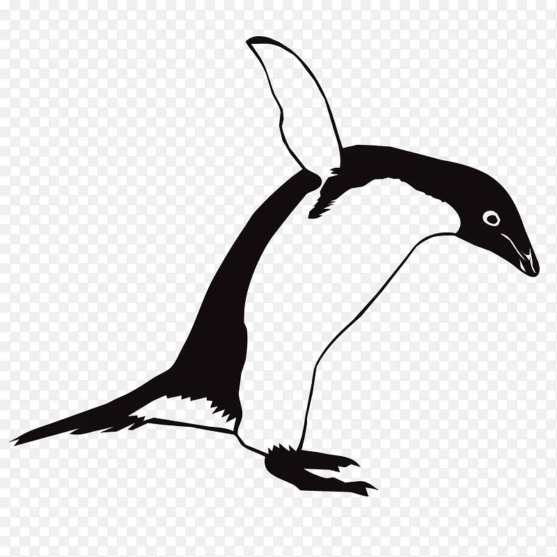矢量手绘可爱的企鹅可爱的元素