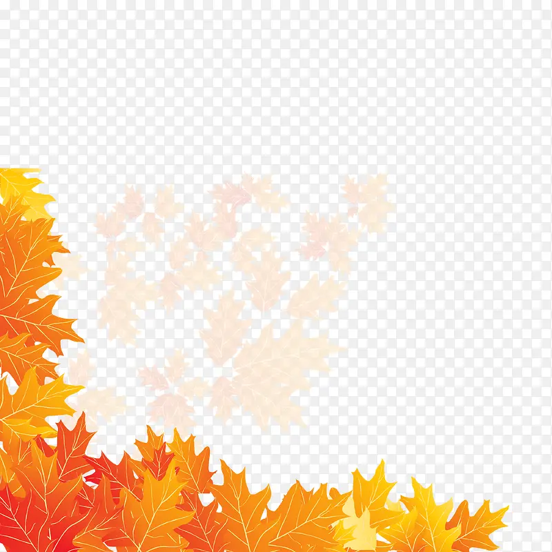 秋天枫叶背景矢量素材