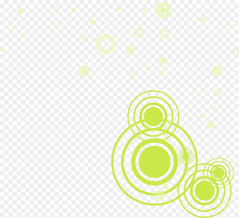 绿色清新圆环圆圈