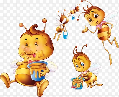 卡通蜜蜂蜂王
