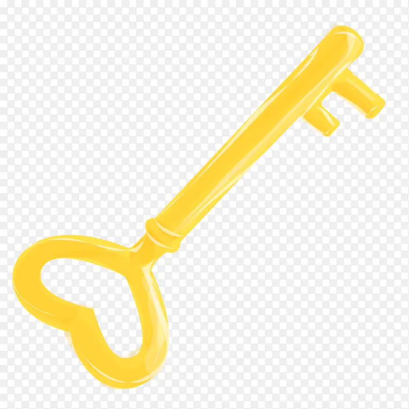 黄色的卡通钥匙装饰