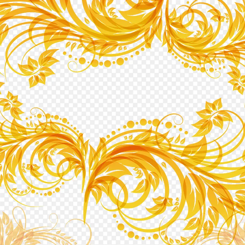 黄色花纹图案