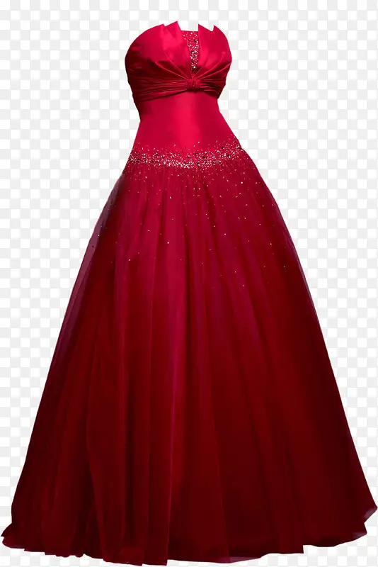 红色长裙