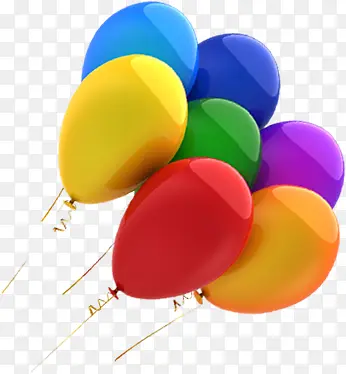 七种颜色气球光滑