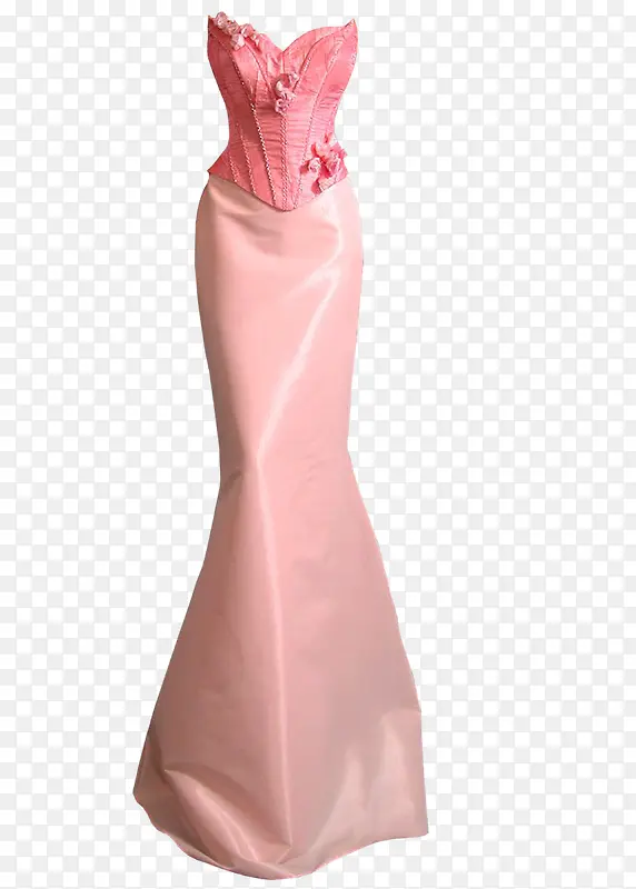 粉色优雅长裙