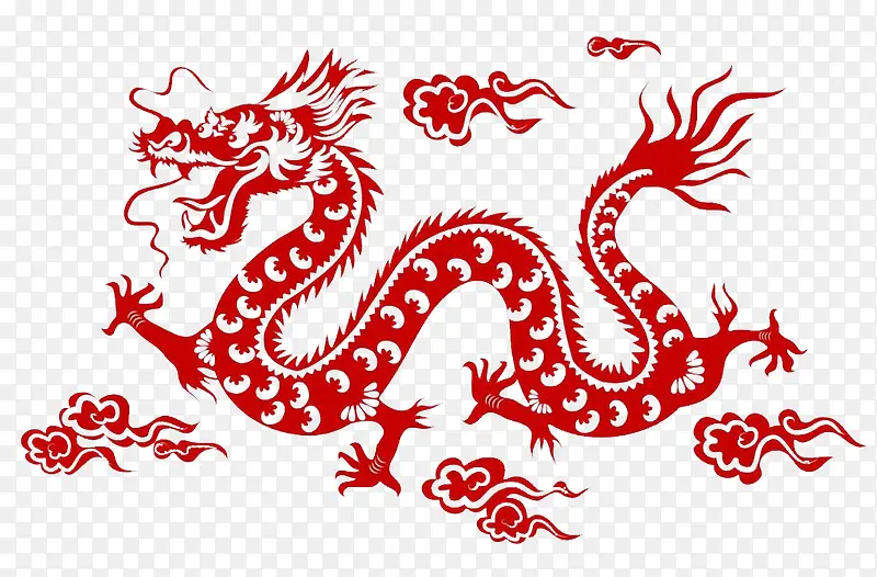 红色祥龙矢量图PNG图片素材下载_图片编号8263264-PNG素材网