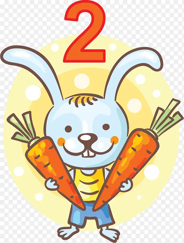 2根胡萝卜和小兔子