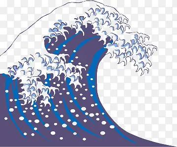 有质感的手绘浪元素