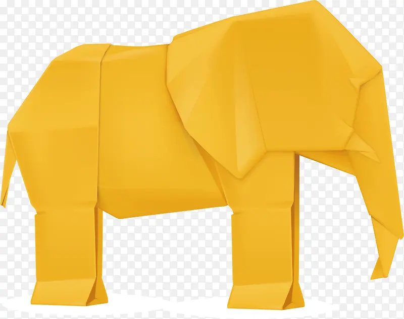 矢量图折纸大象