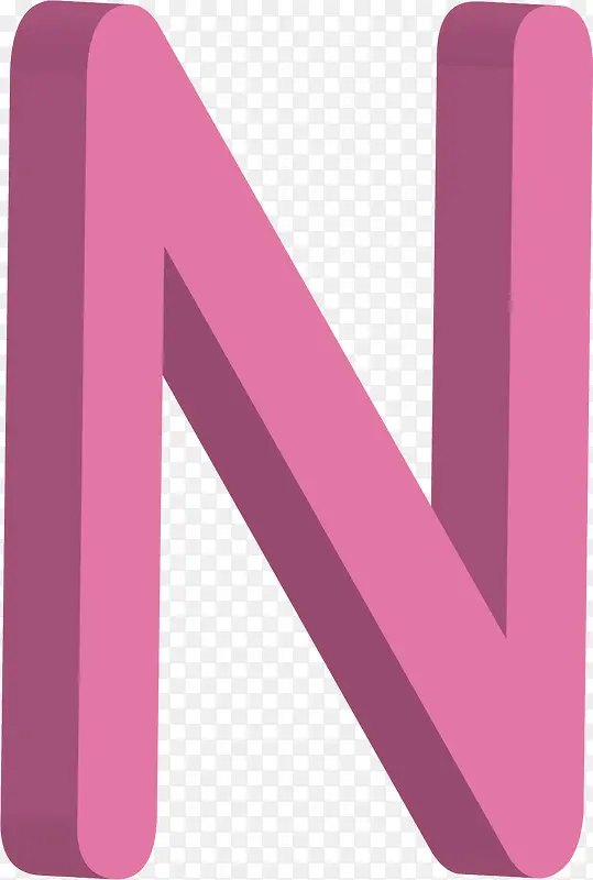 紫色字母N