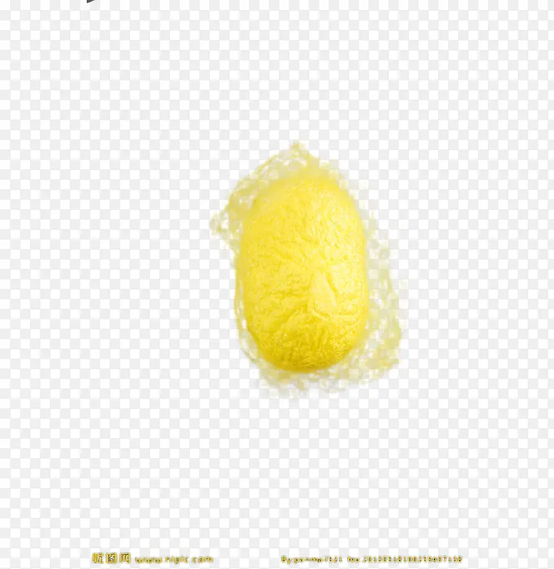 实物黄色蚕丝球
