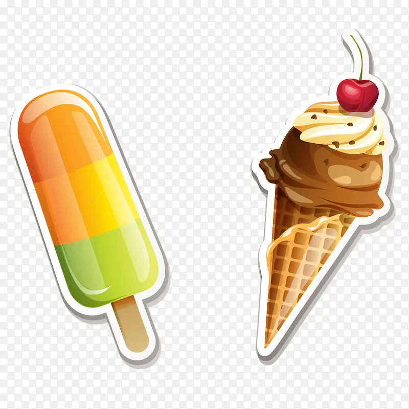 新鲜水果和冰淇淋