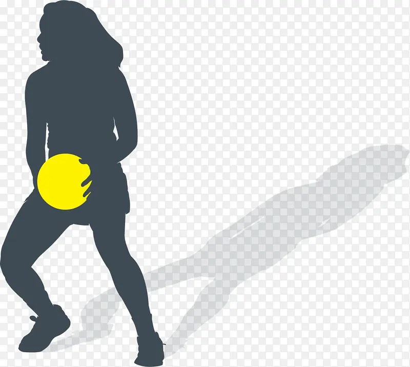 黑色扁平打球女孩