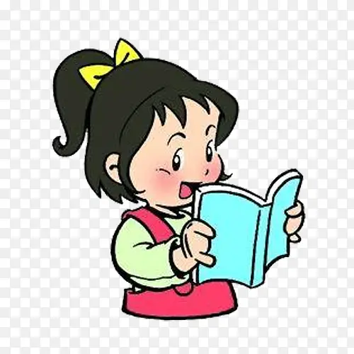 朗读的女孩PNG图片素材下载_图片编号8271129-PNG素材网