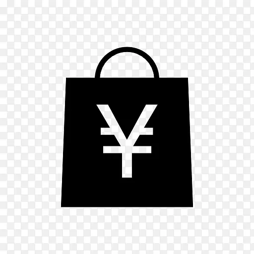 日元标志购物袋图标