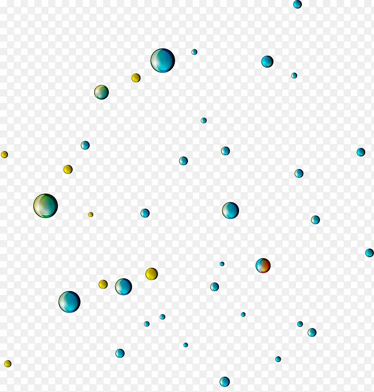 蓝色清新气泡