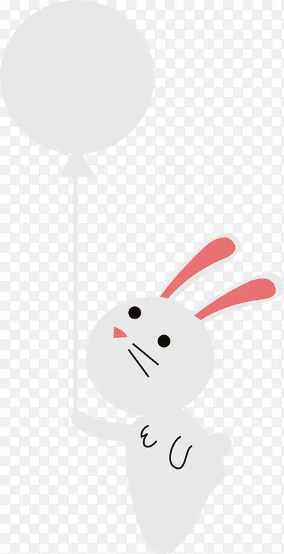 复活节卡通气球兔子