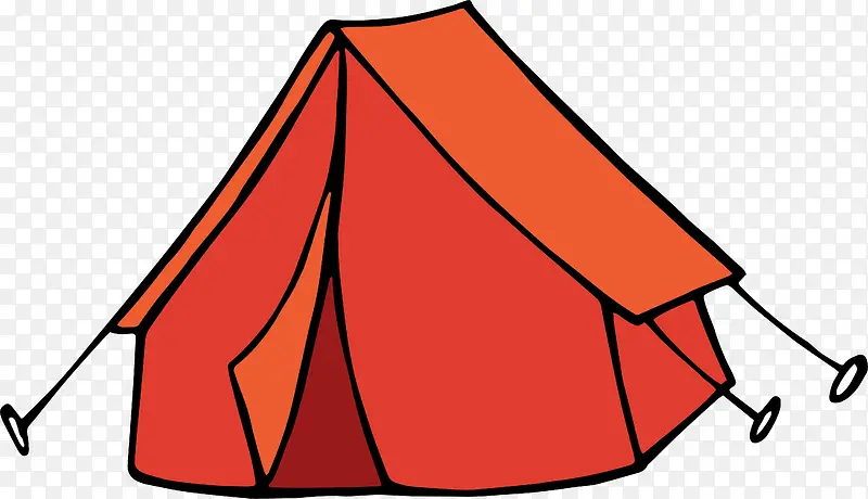 红色帐篷野营用品