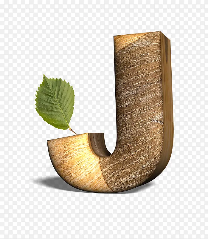 立体字母J