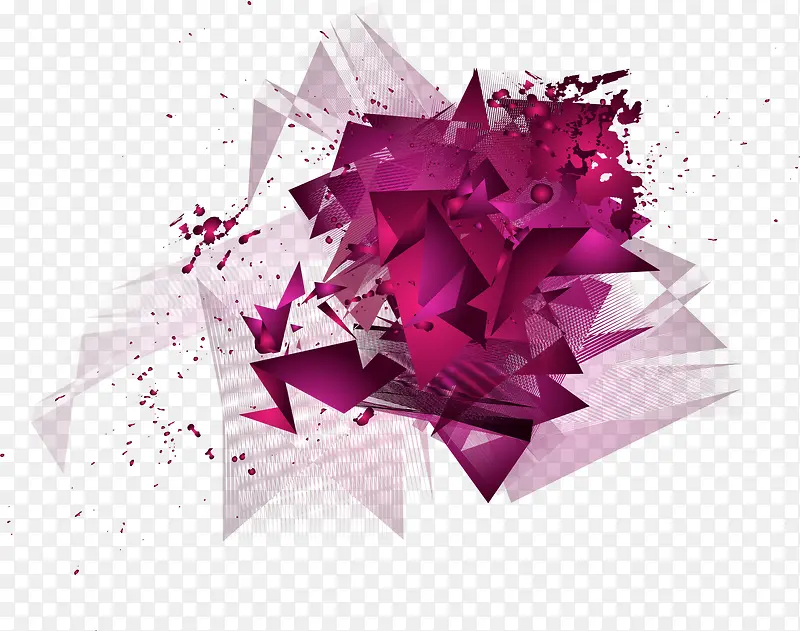 紫色组合碎片
