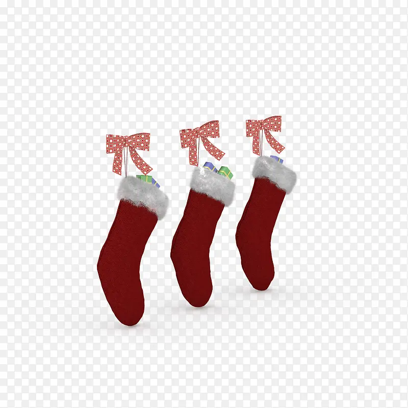 红色圣诞袜高清素材图片