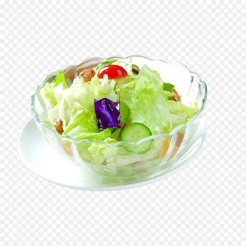 精致摆盘的美食菜品大拌菜