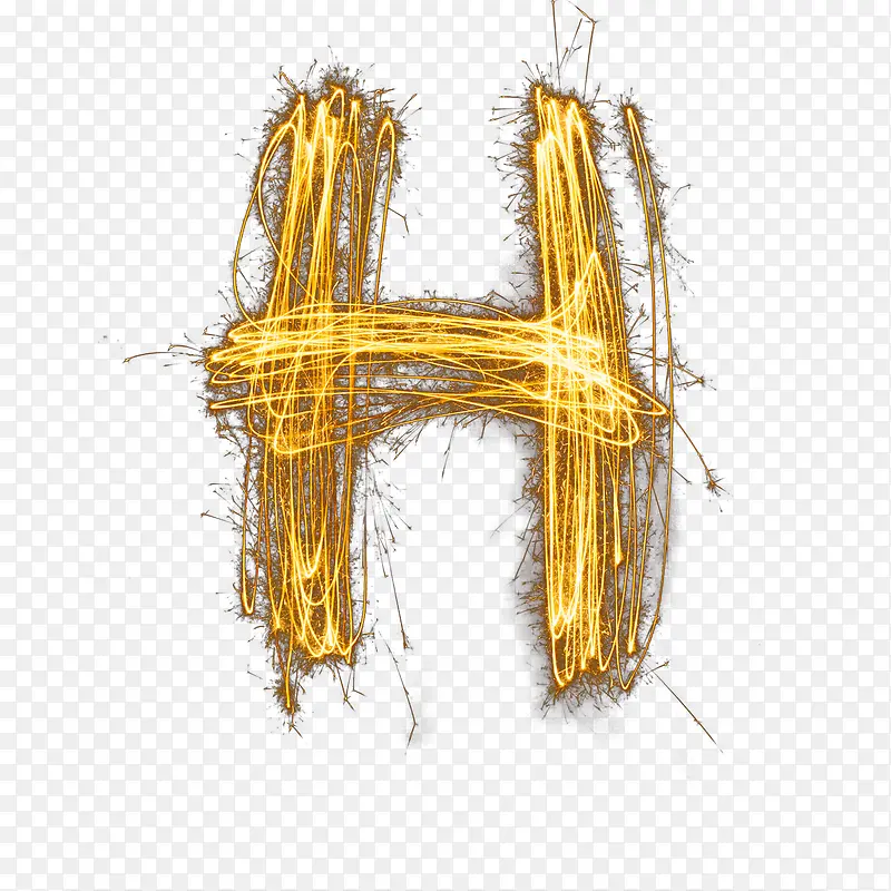 烟火字母H