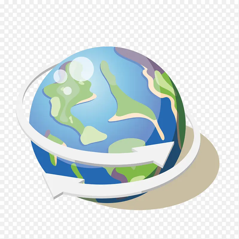 圆形卡通创业设计地球