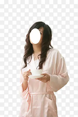 美女喝咖啡