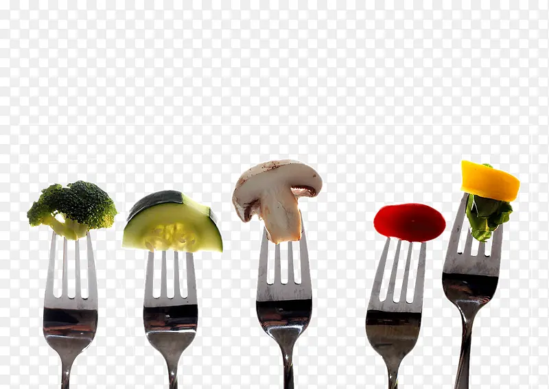 叉子蔬菜