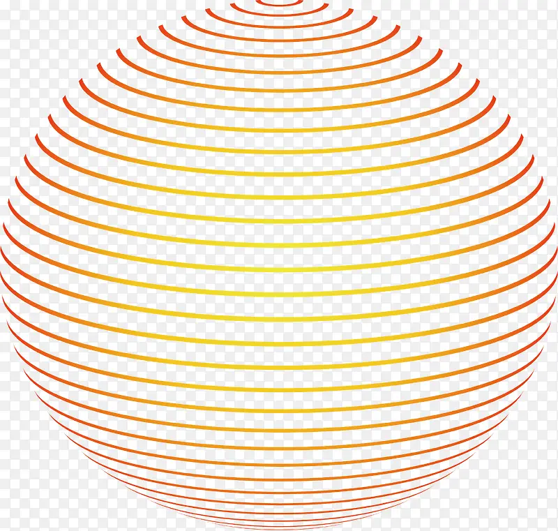 橘色线性球体