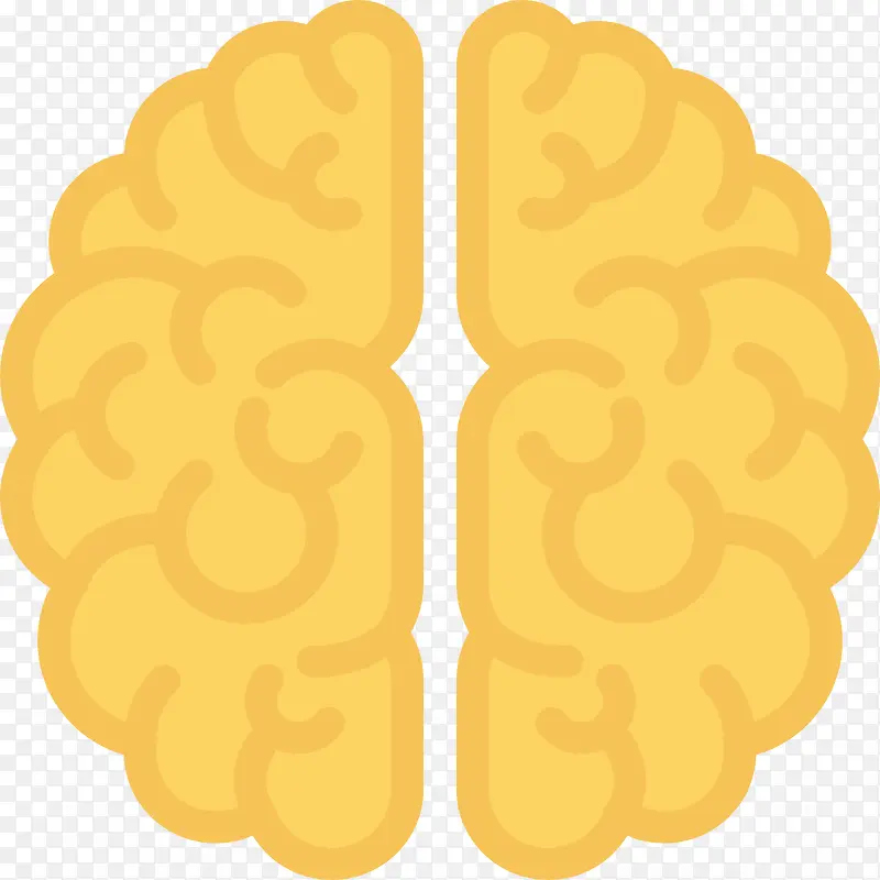 黄色人脑图标