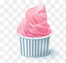 粉红色少女心冰淇淋