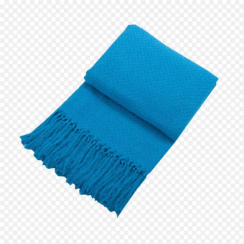 蓝色羊毛毯