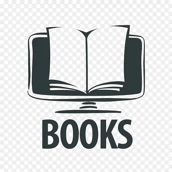 免抠灰色书籍logo