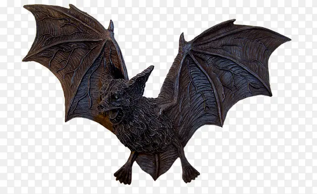 万圣节展翅的吸血鬼蝙蝠