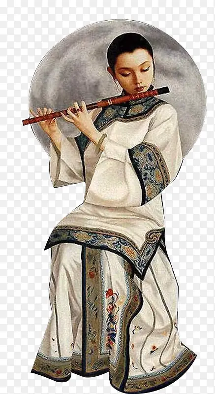 吹笛子的女人