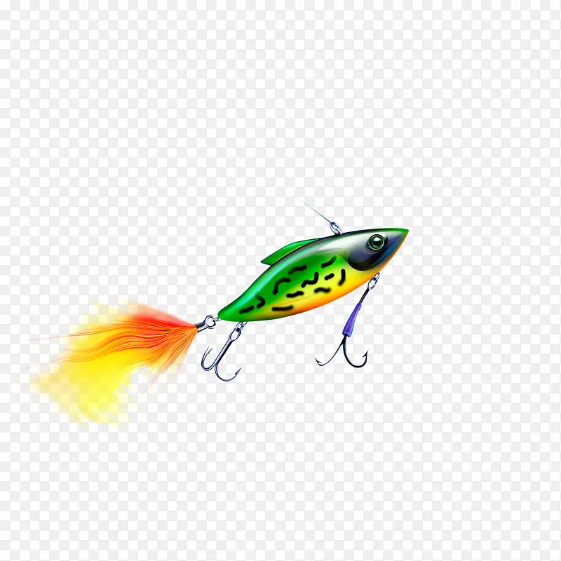 彩色鱼钩图案