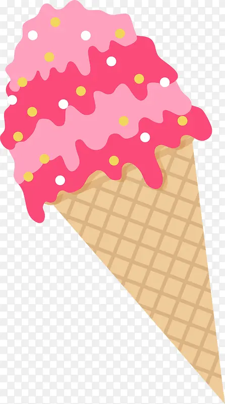 粉色卡通美味冰淇淋