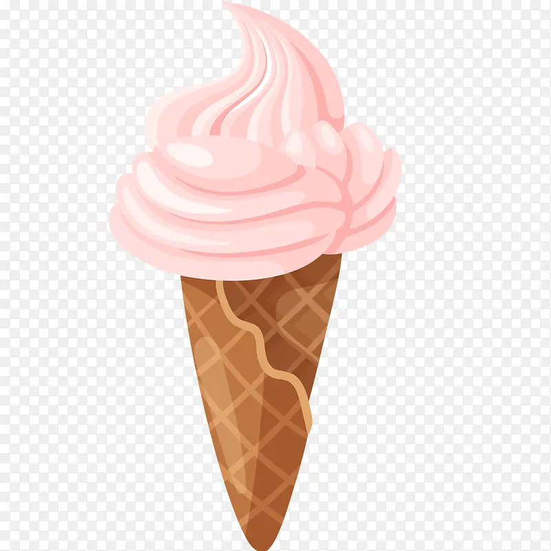 奶油冰淇淋卡通插画