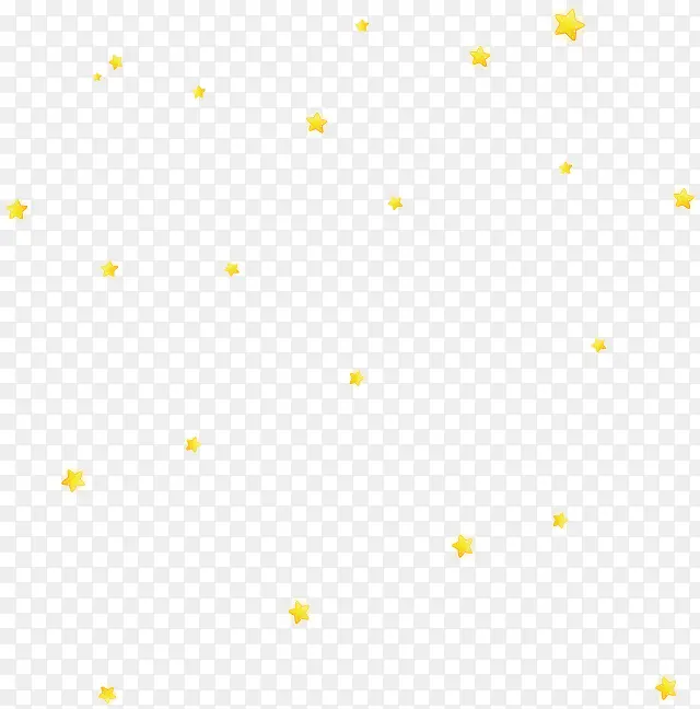 黄色漂浮可爱星星
