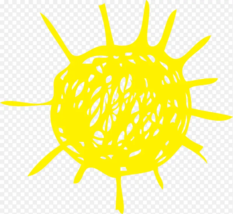 手绘太阳素材