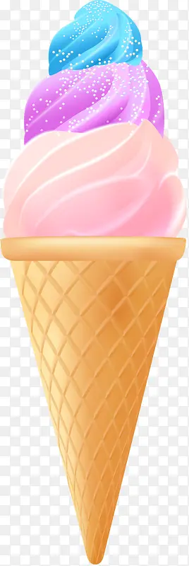 紫色渐变冰淇淋