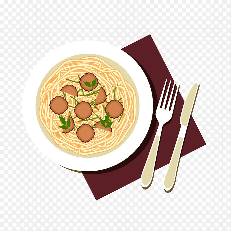 美味汤面食物矢量图