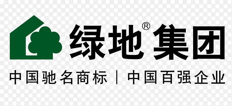 绿标黑字东方绿地LOGO