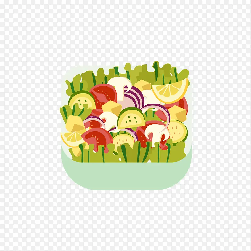 一盘蔬菜水果沙拉