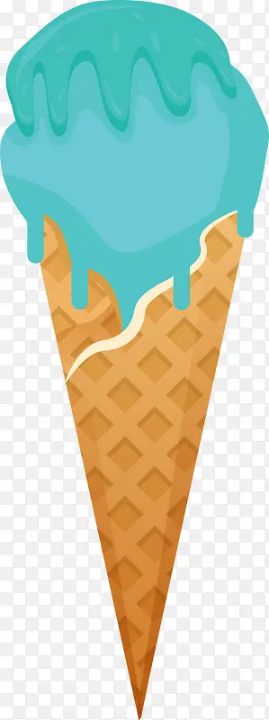 融化的冰淇淋矢量图