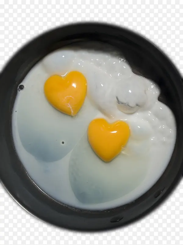 平底锅和双黄蛋免抠素材