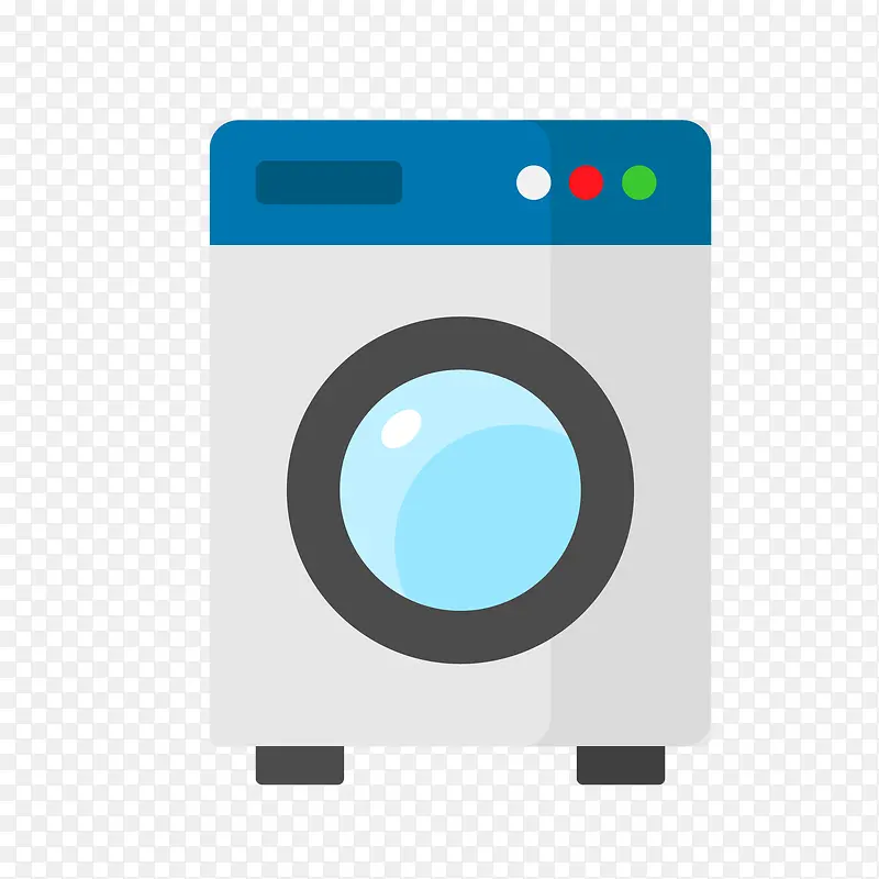 洗衣机手绘创意矢量免抠图PNG