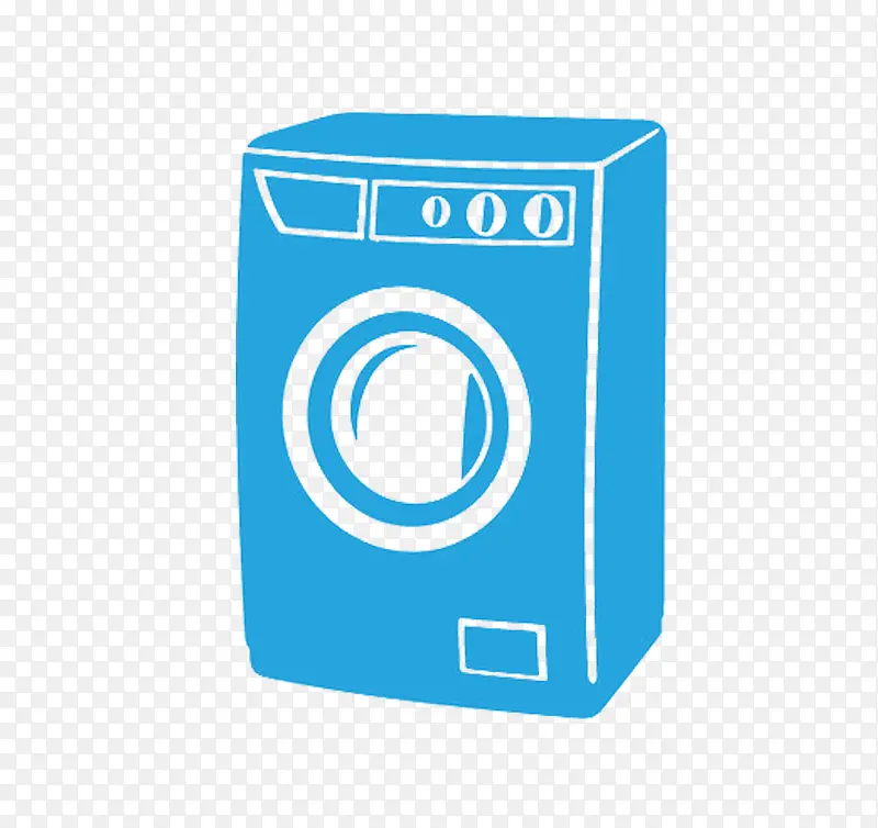 蓝色洗衣机图标